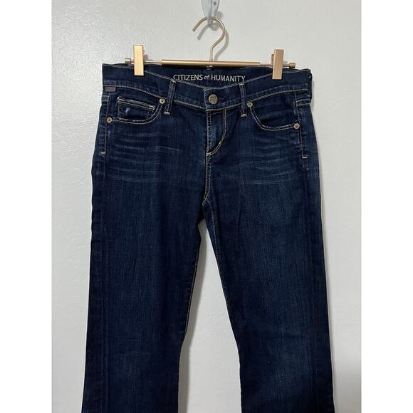 Citizens of Humanity Kelly Low Rise Bootcut Jeans Size 26 Dark Wash Stretch - Picture 2 of 7